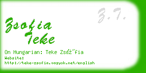 zsofia teke business card